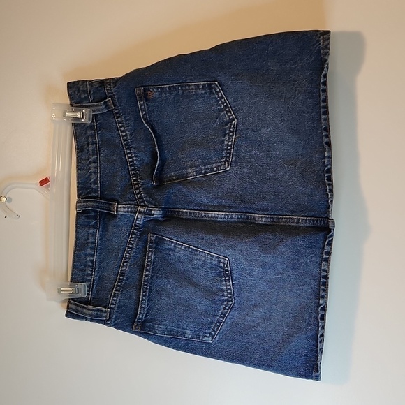 Madewell Stretch Denim A-Line Skirt Button Up Women's Sz 27 EUC NICE! - Picture 5 of 10